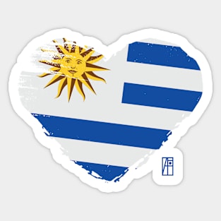 I love my country. I love Uruguay. I am a patriot. In my heart, there is always the flag of Uruguay Sticker